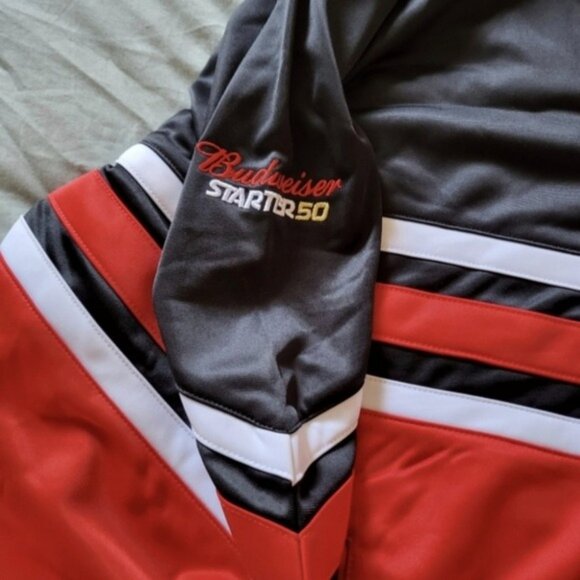 STARTER X Budweiser 50th Anniversary Full Zip Jacket Black Label Red 032026 - Picture 7 of 10